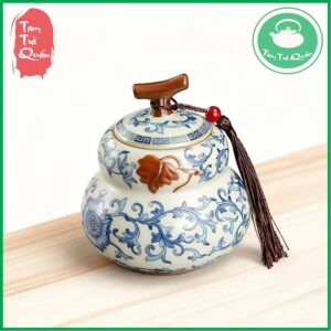 Hũ đựng trà sứ dáng hồ lô 200ml ( đựng khoảng 50g trà ) - Ảnh 6
