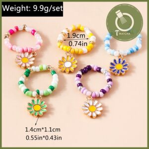 Charm hoa 10 cánh kèm vòng hạt - Ảnh 4